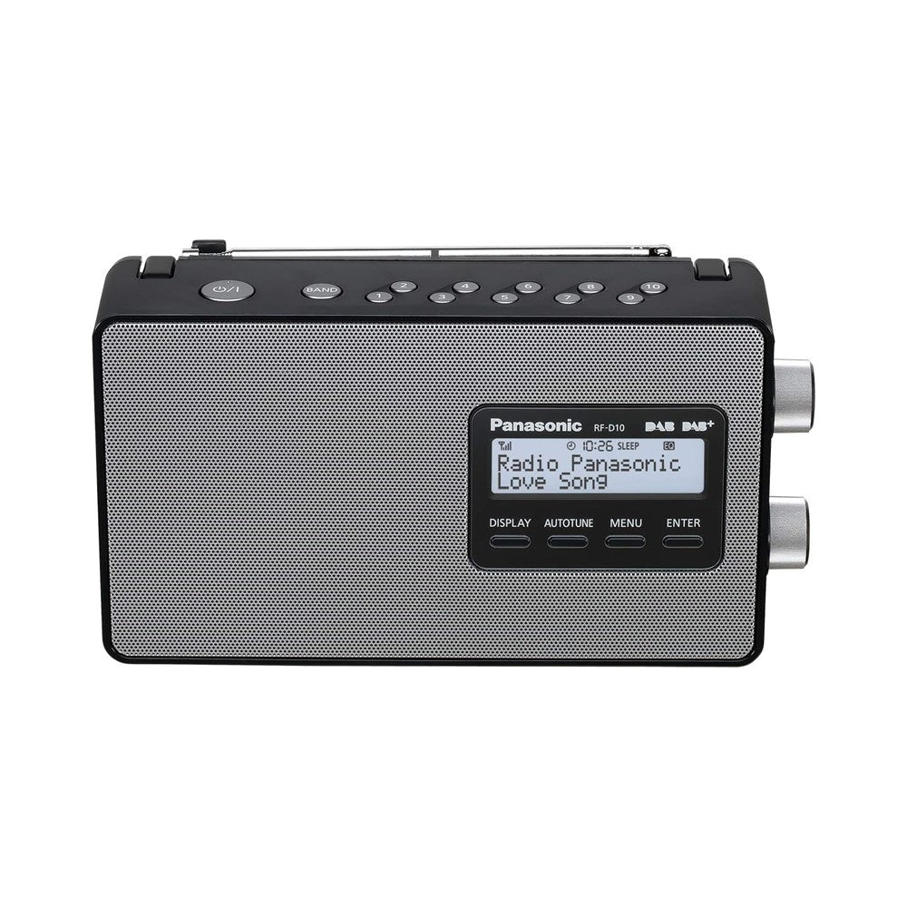 Panasonic Digital DAB & DAB+ Compatible Portable Radio - Black (RF-D10GN-K)