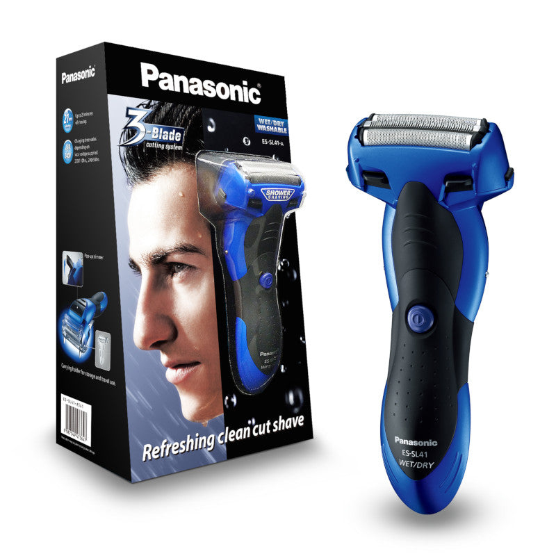 Panasonic 3-Blade Wet and Dry Rechargeable Shaver - Blue (ES-SL41-A541)
