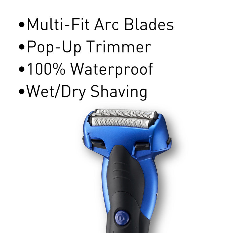Panasonic 3-Blade Wet and Dry Rechargeable Shaver - Blue (ES-SL41-A541)