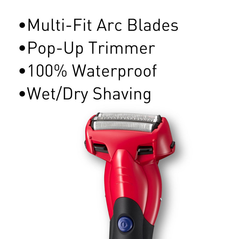 Panasonic 3-Blade Wet and Dry Rechargeable Shaver - Red (ES-SL41-R541)