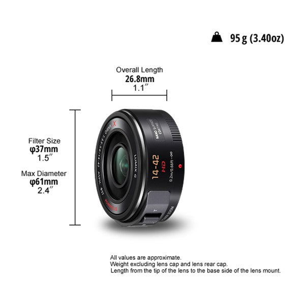Panasonic 14-42mm F4-5.6 PZ Lens Black (H-PS14042E-K)
