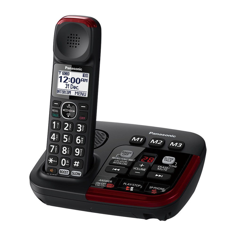Panasonic Amplified Cordless Telephone with Digital Answering Machine (KX-TGM422AZB)