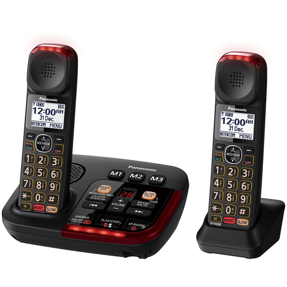 Panasonic Amplified Cordless Telephone with Digital Answering Machine (KX-TGM422AZB)