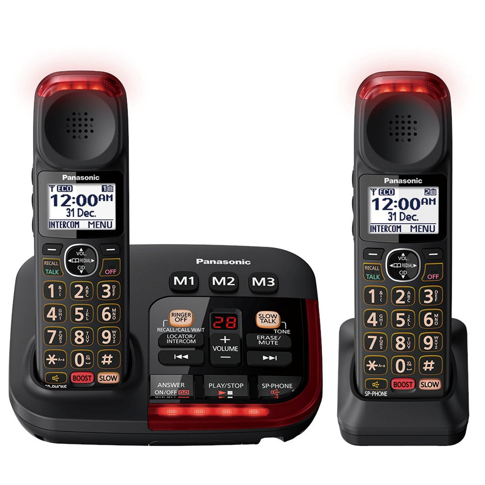 Panasonic Amplified Cordless Telephone with Digital Answering Machine (KX-TGM422AZB)