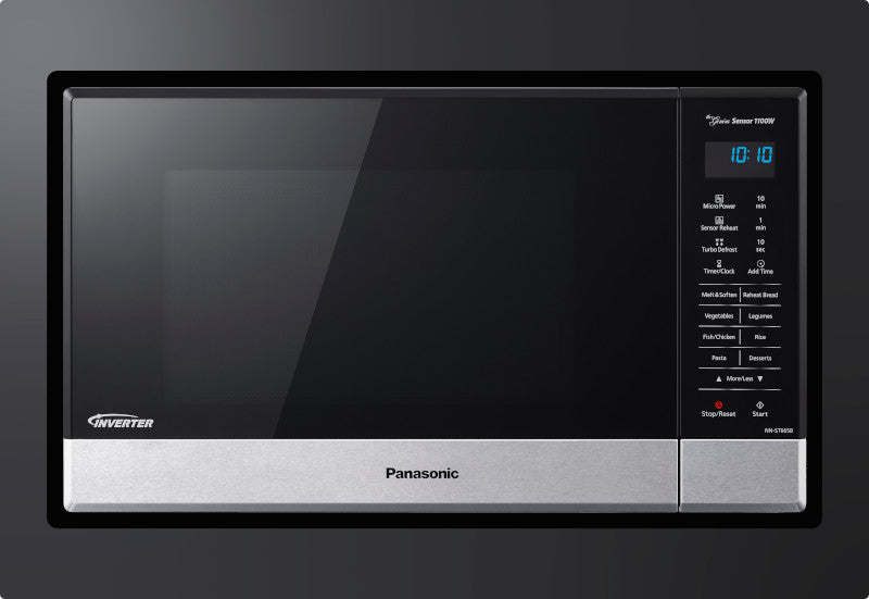 Panasonic 32L 1100W Inverter Sensor Microwave Oven, Stainless Steel Front, Black Body (NN-ST665BQPQ)