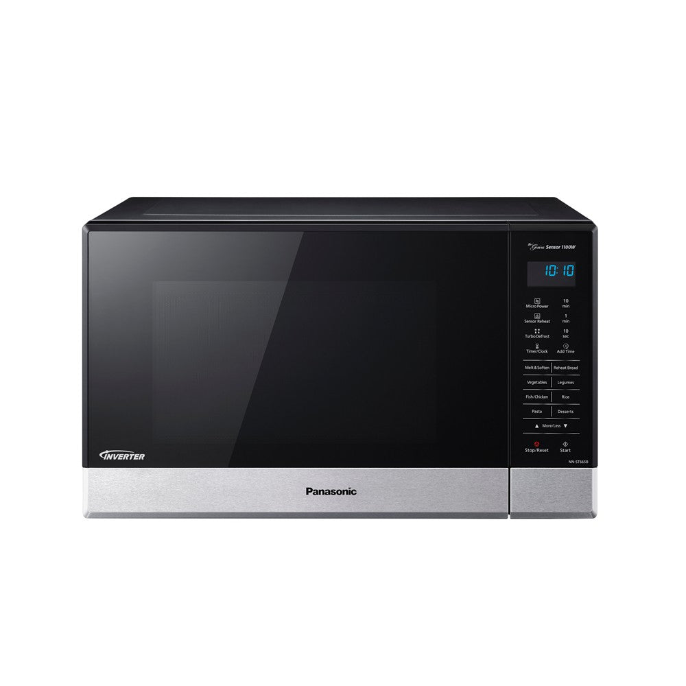 Panasonic 32L 1100W Inverter Sensor Microwave Oven, Stainless Steel Front, Black Body (NN-ST665BQPQ)