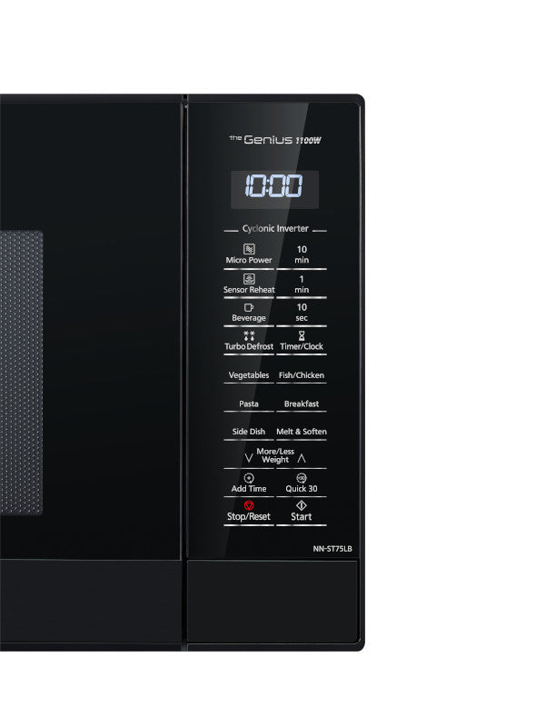Panasonic 44L 1100W Black Cyclonic Inverter Microwave (NN-ST75LB)