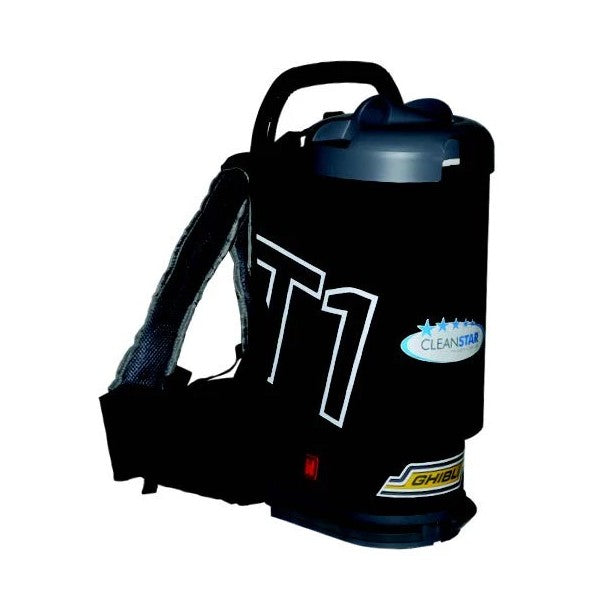 Ghibli T1 V3 Backpack Vacuum Cleaner 1450W Hepa Made in Italy - (Black with Grey Lid)
